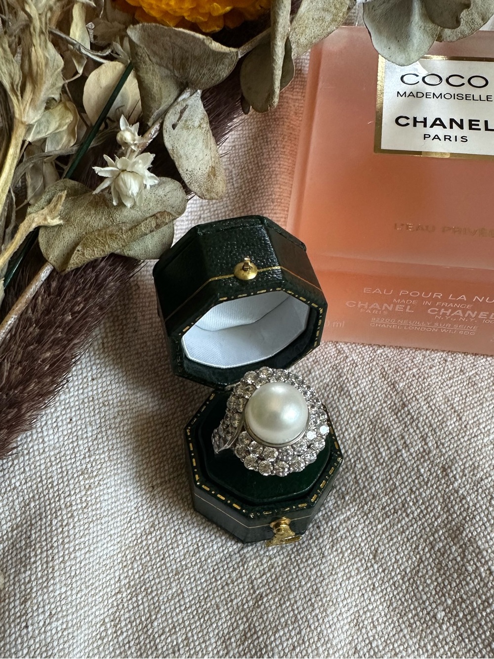 Jean Dousset 925 Sterling Silver Absolute Pearl Wrap Ring Size 5